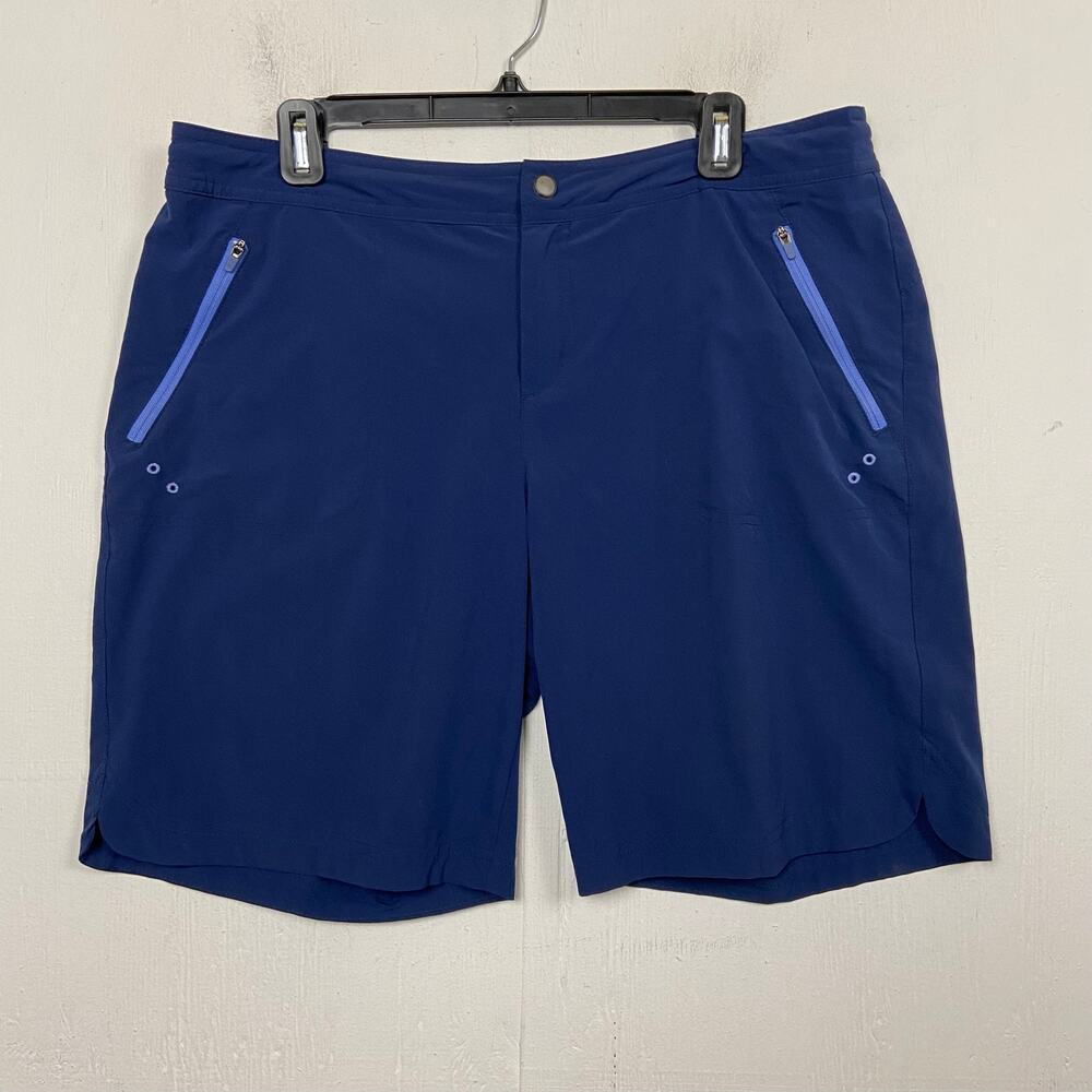 Title Nine Rogue 9" Shorts Blue Size 12 Quick Dry Travel Pickleball Athletic